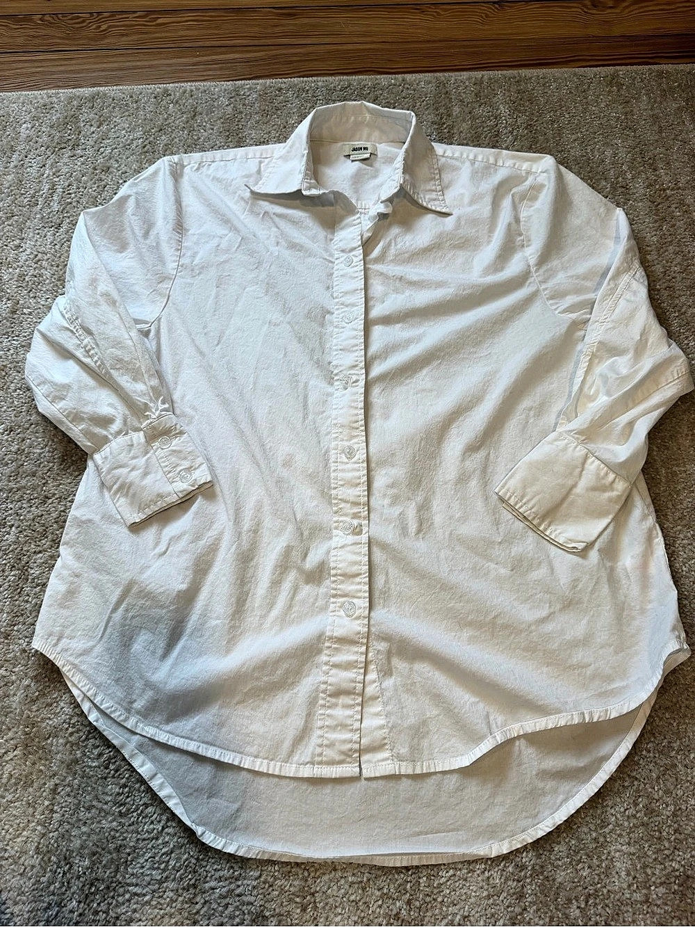 Jason Wu White Button Down Shirt Size Small